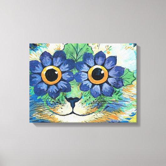 Toile Fleurs Yeux Chat De Louis Wain (Recto)