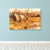 Toile Flirt Piegan de Charles M. Russell (Insitu (Plancher de Bois))
