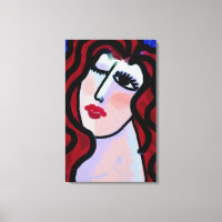 Flirt Portrait numérique Abstrait d'une femme