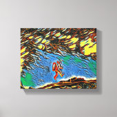 Toile "Floating on Discovery : A Scientist's Journey" (Recto)