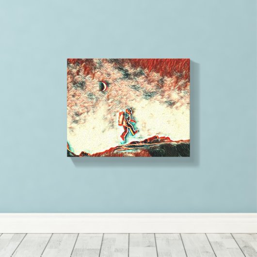 Toile Floating on Discovery : A Scientist's Journey" (Insitu (Plancher de Bois))