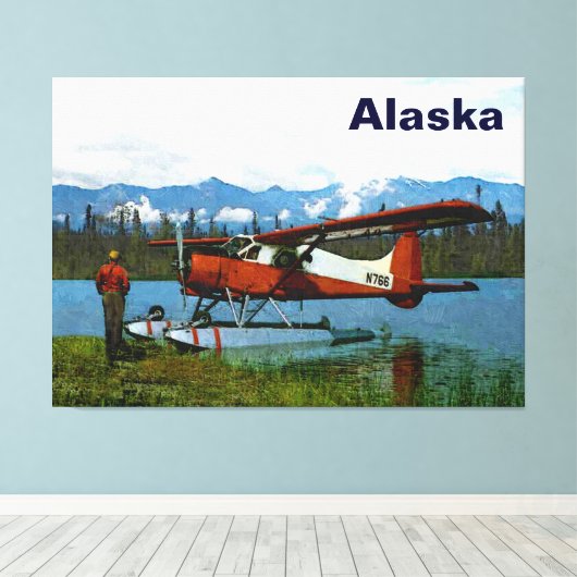 Toile Floatplane De Havilland Beaver (Insitu (Plancher de Bois))