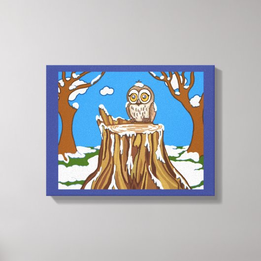 Toile Flocon de neige au hibou (Recto)