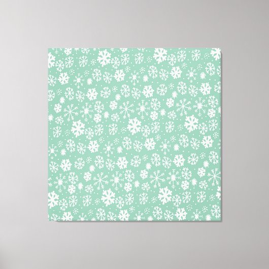 Toile Flocon de neige dessiné à la main tempête de neige (Recto)