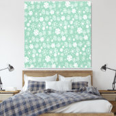Toile Flocon de neige dessiné à la main tempête de neige (Insitu(Chambre))