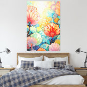 Toile Flora 5 Floral Pastel Canvas Imprimer (Insitu(Chambre))