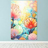 Toile Flora 5 Floral Pastel Canvas Imprimer (Insitu (Plancher de Bois))