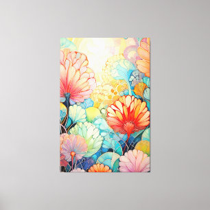 Toile Flora 5 Floral Pastel Canvas Imprimer