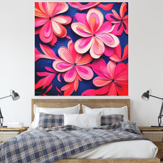 Toile Floral Abstrait (Insitu(Chambre))