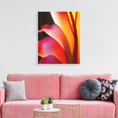 TOILE FLORAL ABSTRAIT ROUGE (Insitu(Salon))