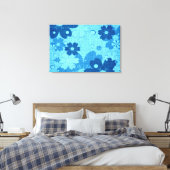 Toile Floral bleu Vintage (Insitu(Chambre))