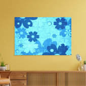 Toile Floral bleu Vintage (Insitu(Salon))
