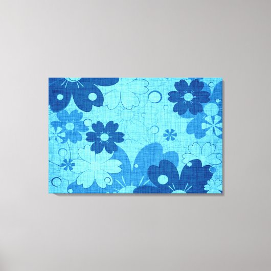 Toile Floral bleu Vintage (Recto)