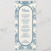 Toile Floral château Mariage Menu (Devant)
