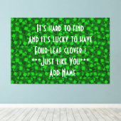 Toile Floral de trèfle à quatre feuilles moderne (Insitu (Plancher de Bois))