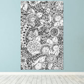 Toile Floral ethnique inspiré 6 (Insitu (Plancher de Bois))