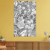 Toile Floral ethnique inspiré 6 (Insitu(Salon))