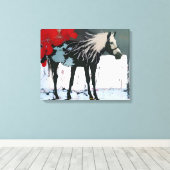Toile Floral Horse Imprimer (Insitu (Plancher de Bois))