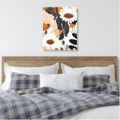 Toile Floral Mid Century Moderne Boho Print (Insitu(Chambre))