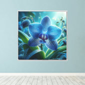 Toile Floral orchidée bleue (Insitu (Plancher de Bois))