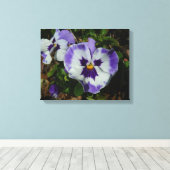Toile Floral Purple and White Pansies (Insitu (Plancher de Bois))
