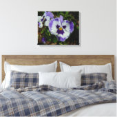Toile Floral Purple and White Pansies (Insitu(Chambre))