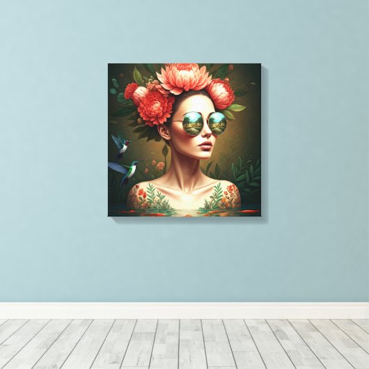 Toile Floral Reflection (Insitu (Plancher de Bois))