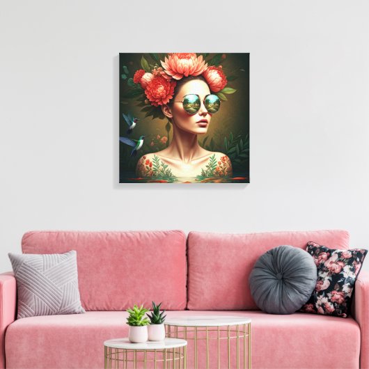 Toile Floral Reflection (Insitu(Salon))