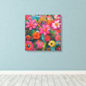 Toile Floral rose (Insitu (Plancher de Bois))