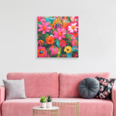 Toile Floral rose (Insitu(Salon))