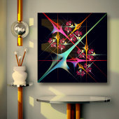 Toile Floral rose moderne Art Abstrait Couleur Motif #01