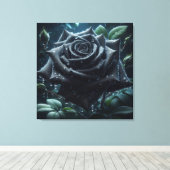 Toile Floral Rose noir (Insitu (Plancher de Bois))