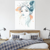 Toile Floral Serenity (Insitu(Chambre))