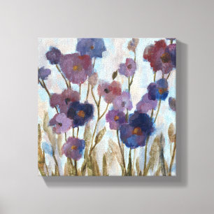 Toile Floral soustrait dans le pourpre