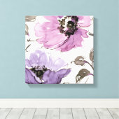 Toile Floral Valse Plum Aquarelle Fleurs (Insitu (Plancher de Bois))