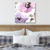 Toile Floral Valse Plum Aquarelle Fleurs (Insitu(Chambre))