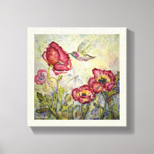 Toile florale 10x10 d'impression d'aquarelle de