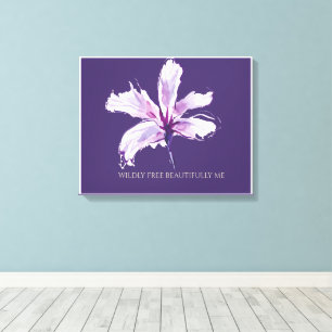 Toile Florale Aquarelle Canva Librement Bellement
