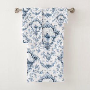 Toile florale gravée avec moulin à vent et batea