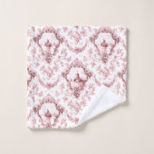 Toile florale gravée avec moulin à vent et bateaux (Gant de toilette)