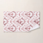 Toile florale gravée avec moulin à vent et bateaux (Serviette à main)