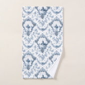 Toile florale gravée avec moulin à vent et bateaux (Serviette à main)