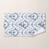 Toile florale gravée avec moulin à vent et bateaux (Serviette à main)