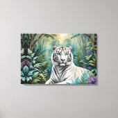 Toile Flore de la jungle du Tigre blanc (Recto)