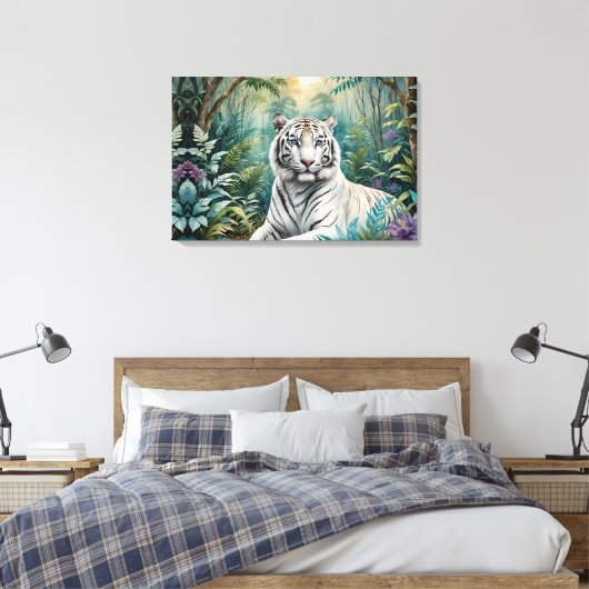 Toile Flore de la jungle du Tigre blanc (Insitu(Chambre))
