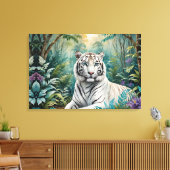 Toile Flore de la jungle du Tigre blanc (Insitu(Salon))