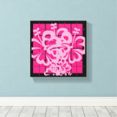Toile Flore rose Playé Design (Insitu (Plancher de Bois))