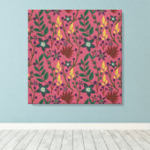 Toile Flore sans couture motif fleurs rose feuille branc (Insitu (Plancher de Bois))