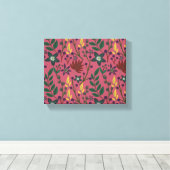 Toile Flore sans couture motif fleurs rose feuille branc (Insitu (Plancher de Bois))