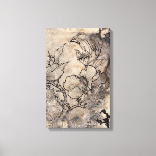Toile Flore tatouée I
